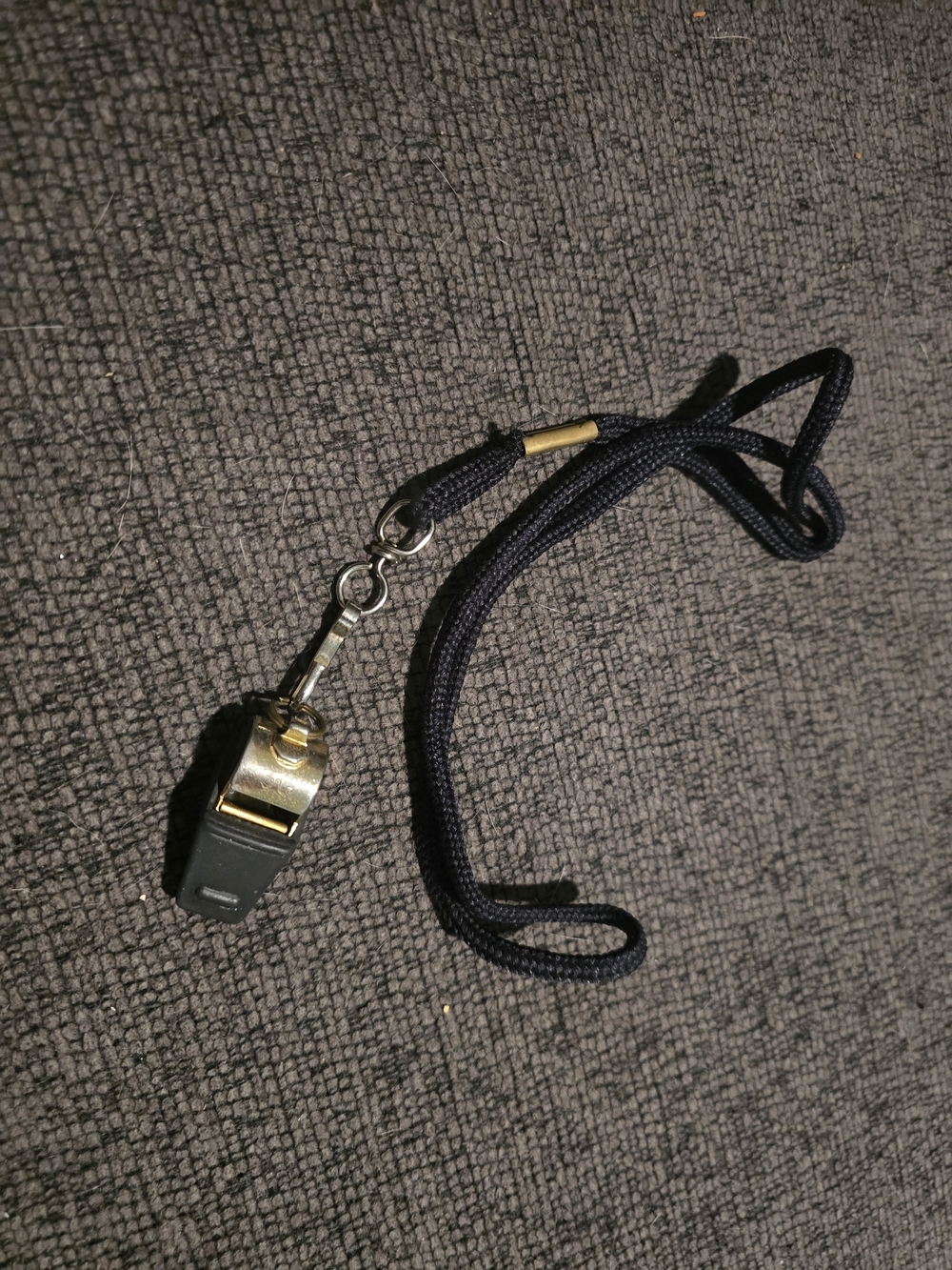 Custom Gold-plated Whistle Lanyard "JG"